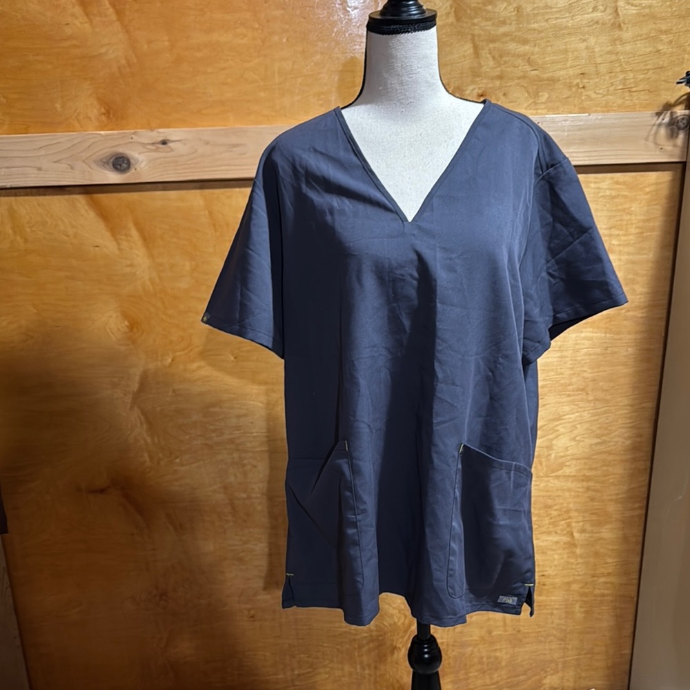 Women's V-Neck Gray Top